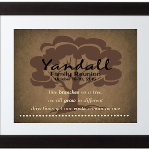 Personalized Family Print - Family Tree Grow Together Roots Printable WallAart Poster 8x10 Digital Download e-Print
