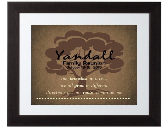 Personalized Family Print - Family Tree Grow Together Roots Printable WallAart Poster 8x10 Digital Download e-Print