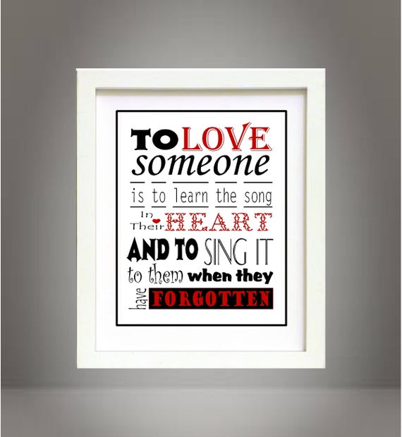To Love Someone Inspirational wall poster 8x10 Digital Art Printable, Great Wedding, Anniversary, or Valentine's DayGift