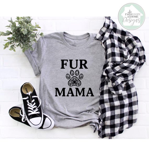 Fur Mama SVG PNG | Mandala Paw Print Cut File for Cricut & Silhouette | Dog Lover SVG, Pet Mom Shirt Design, Vinyl Decal, Animal Lover Gift