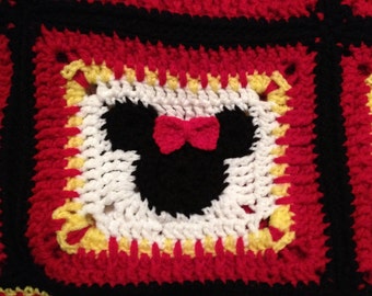Pattern Miss Mouse Blanket.  Great for a Shower or Baby Gift.  Can be made into any size blanket for child or adult.  ****Pattern Only****