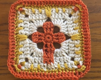 Pattern Prayer Cross Granny Square pattern - Prayer Blanket