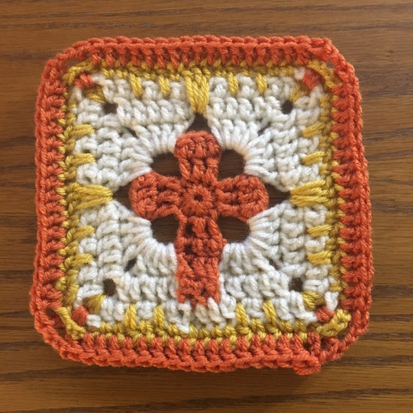 Pattern Prayer Cross Granny Square pattern - Prayer Blanket.  ****Pattern Only****