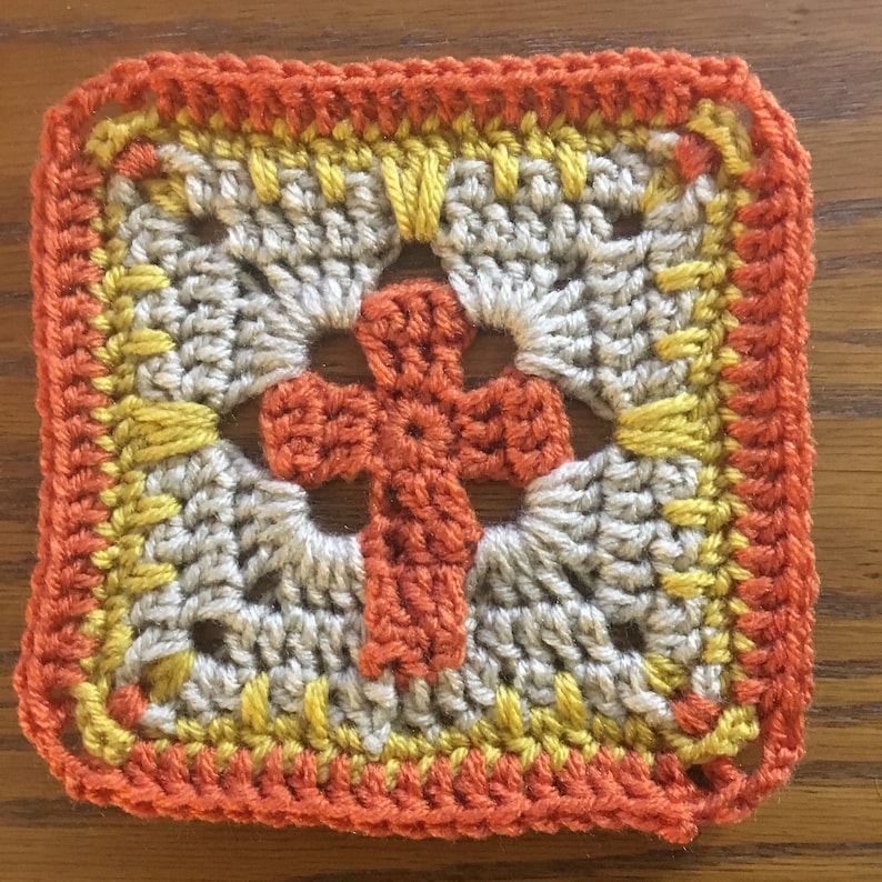 Pattern Prayer Cross Granny Square Pattern Prayer Blanket Etsy