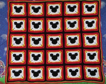 Pattern Mouse Inspired Blanket  Great for a Shower or Baby Gift.  Can be made into any size blanket for child or adult.  ****Pattern Only***
