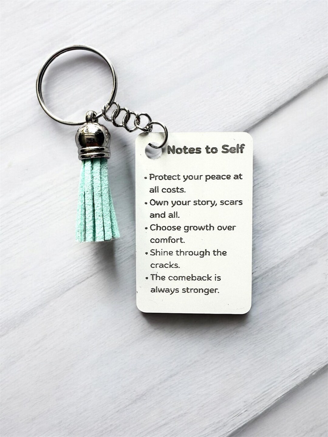 Notes to Self- Affirmation Keychains- Daily Positive Quotes- She Speaks ...
