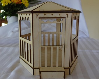 Gazebo miniature dollhouse model approx 1/12th scale