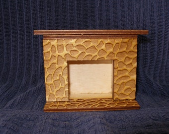 Miniature doll house fireplace stone look  dollhouse furniture