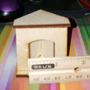 Small Corner Fireplace miniature dollhouse furniture optional grate image 4