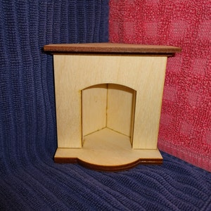 Corner Fireplace miniature dollhouse furniture optional grate