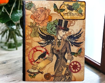 Steampunk Debutante Altered Composition Journal Notebook