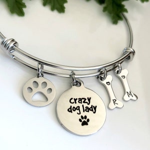 Mother&#39;s Day Bracelet for Dog Mom, Personalized Mom Bracelet, Pet Lover Friendship Bracelet, Crazy Dog Lady, Empty Nest Gift