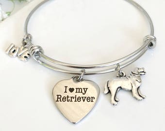 Golden Retriever bracelet - Expandable Pet Bangle - Retriever Dog Breed Jewelry