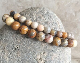 Crazy Lace Agate  Bracelet  - Colorful Gemstone Stacking Bracelet for Men or Women - Three Sizes To Choose From