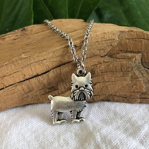 Brussels Griffon Dog Necklace - Griffon Bruxellois Dog Jewelry - Gift for Dog Lover - Over 50 Breeds - Multiple Chain Options