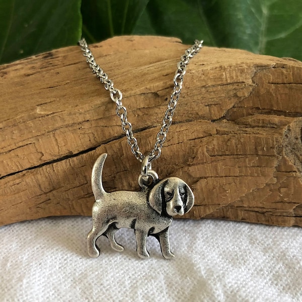 Beagle Dog Necklace - Dog Breed Jewelry - Gift for Dog Lover - Over 50 Breeds - Multiple Chain Options