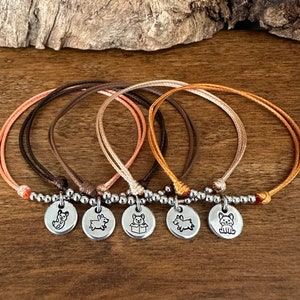 Dog Bracelet - Waterproof Adjustable Cord Bracelet - Corgi Mom Jewelry - Labrador Dog Charm - Puppy Birthday Party Favor