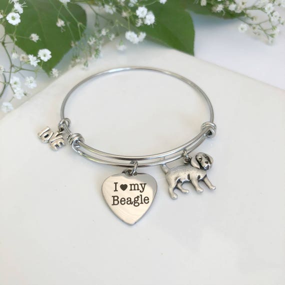 Beagle Bangle Bracelet - Blue Beagle Bangle Bracelet - Blue