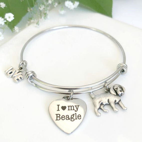 Beagle Bangle Bracelet - Blue Beagle Bangle Bracelet - Blue
