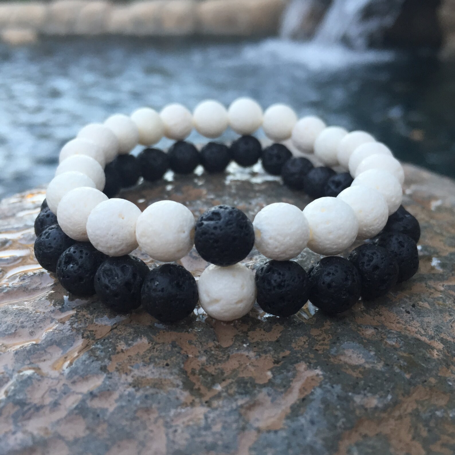 Black and white couple bracelets Clearance