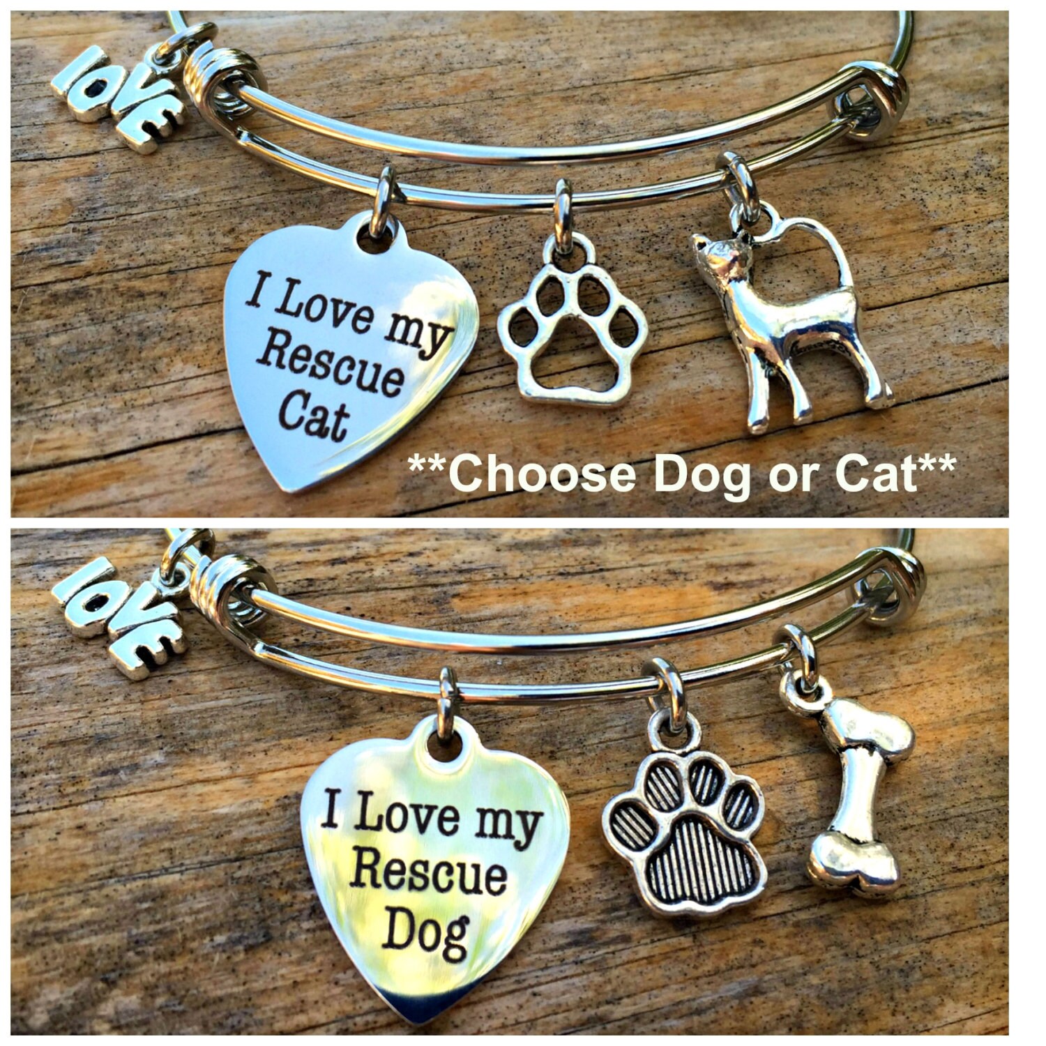 Rescue dog bracelet sale