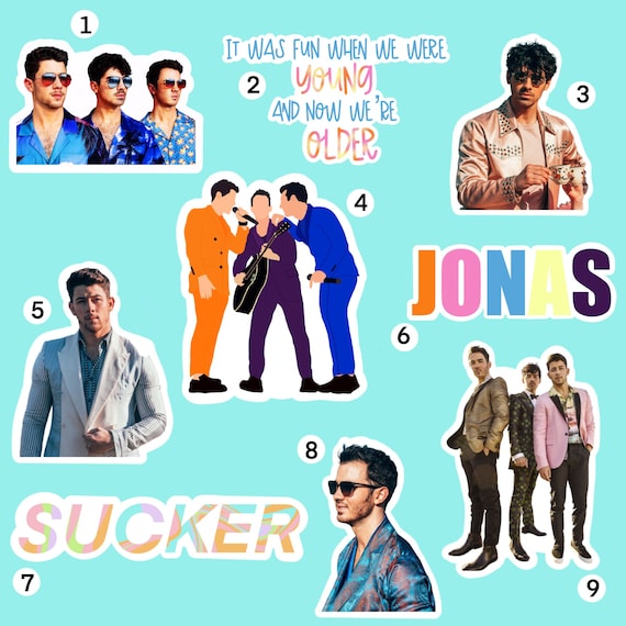 Jonas Brothers Stickers Laptops Notebooks Water Bottles | Etsy