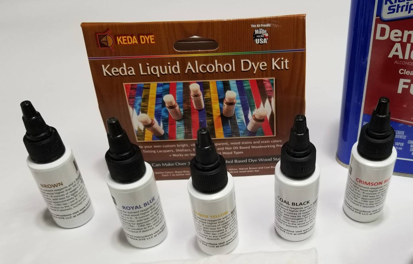 Vibrant Wood Dye Liquid Offered in 5 Color Liquid Dye Kit - Solvent Alcohol Dye