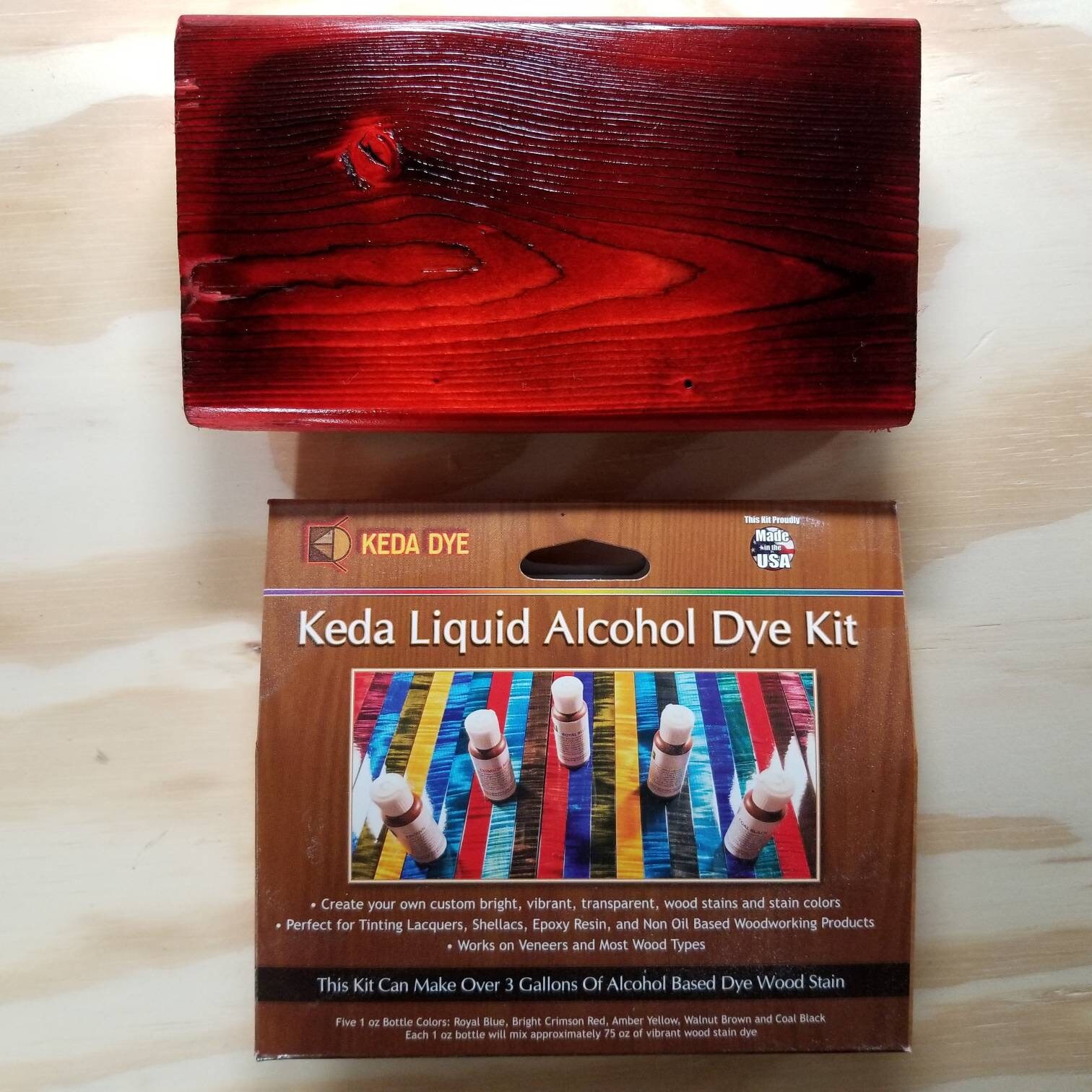 Keda Dye 5-Color Wood Stain Kit - Powder Dye Makes 5 Quarts Of Transparent Wood Stain 3 thumbnail image