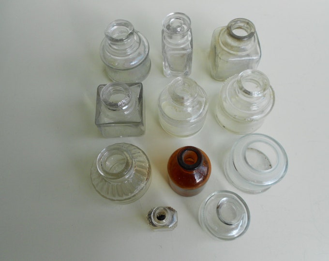 Vintage Ink Bottle Collection Etsy