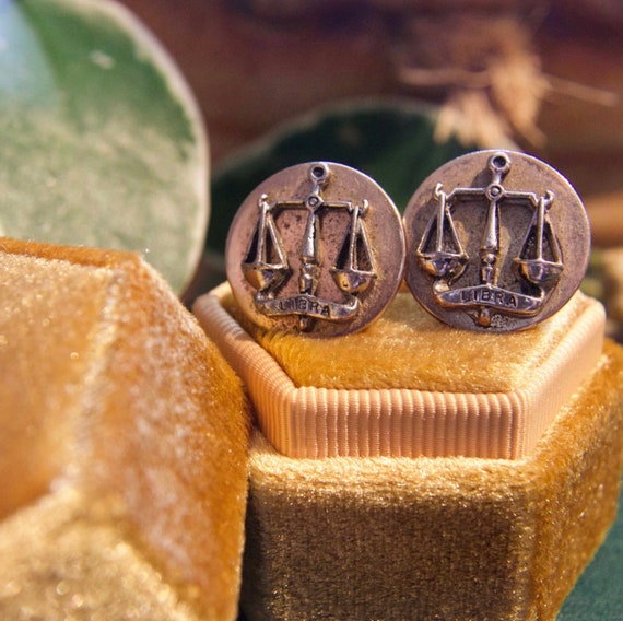 Silver Libra Cufflinks - image 1