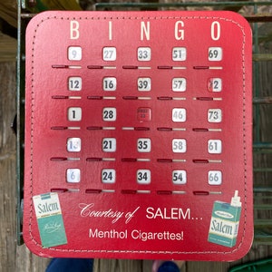 Vintage Salem Cigarette advertising Bingo Card
