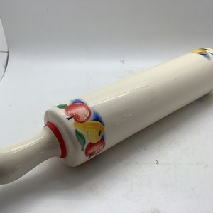 Harker 1950’s Rolling Pin~Fruit pattern