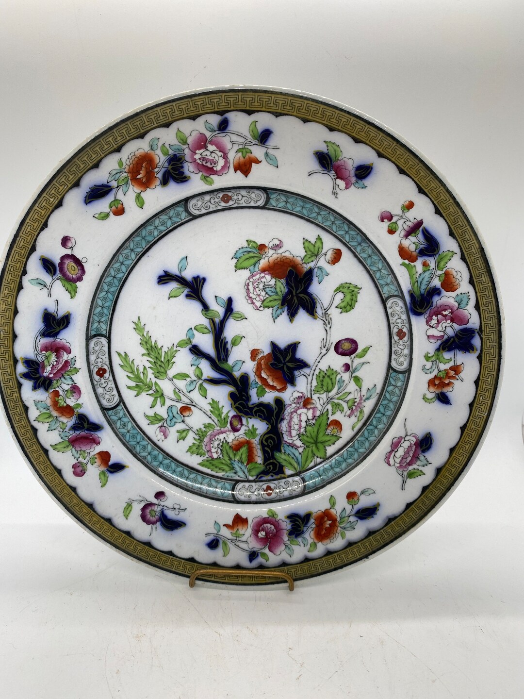 Flow Blue Indian Tree Vesper Victorian Dinner Plate - Etsy