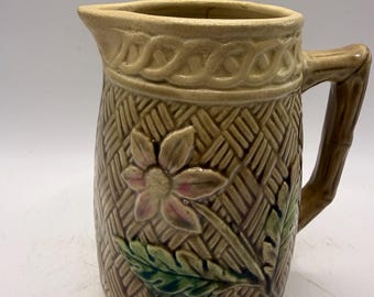 Early Majolica Cream style Pitcher