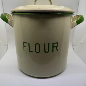 Enamelware Flour Canister