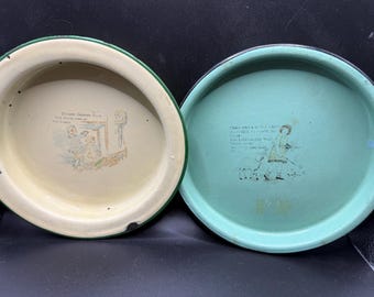 Enamelware Child’s Nursery Rhyme Plates
