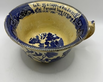 Auld Lang Syne Cup~Buffalo Pottery Blue Willow