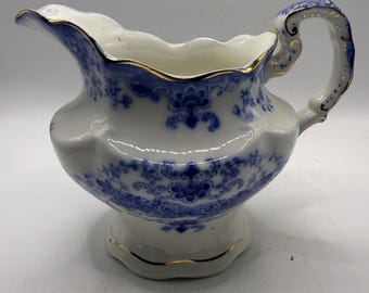 Flow Blue Cream Pitcher~Linda pattern