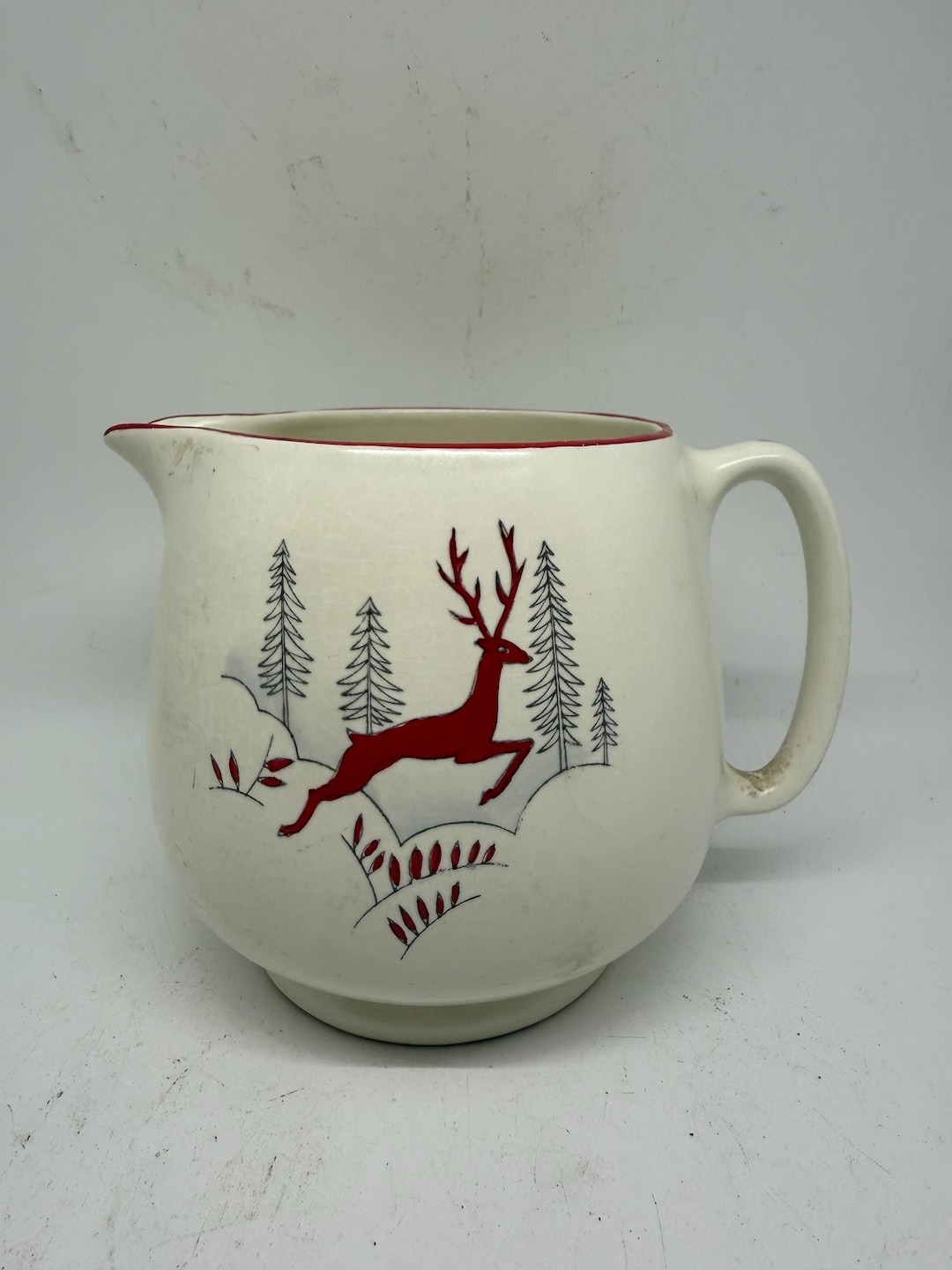 Stockholm or Leaping Deer Pattern by Crown Devon Milk Jug/pitcher - Etsy