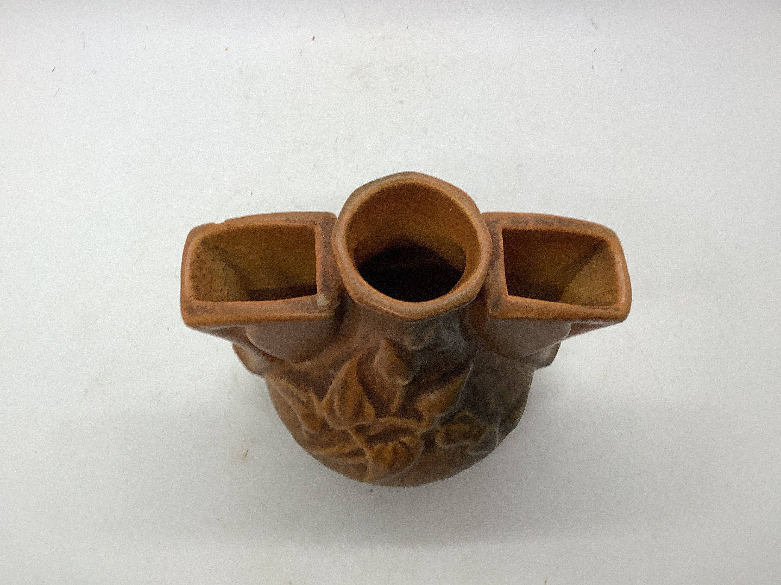 Roseville Pottery Clematis Pattern Flower Frog Etsy