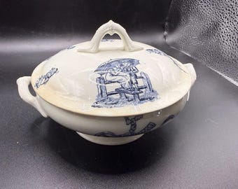French Child’s Casserole Dish with Lid from a Dinner Set