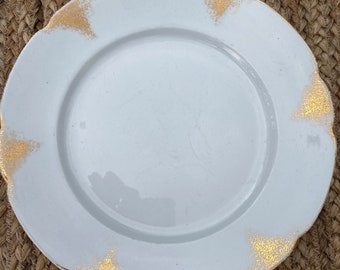Antique White Ironstone Plate