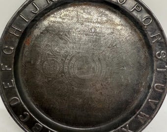 Child’s Tin Alphabet Plate
