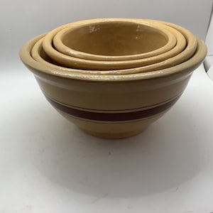 Nesting Set of Yellowware Bowls