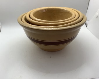 Nesting Set of Yellowware Bowls