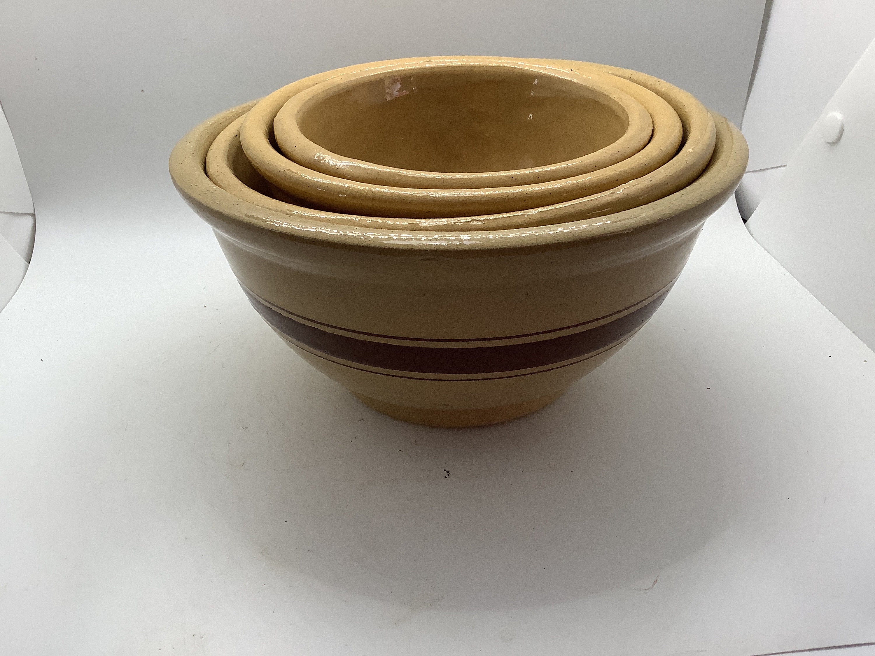 Nesting Set of Yellowware Bowls
