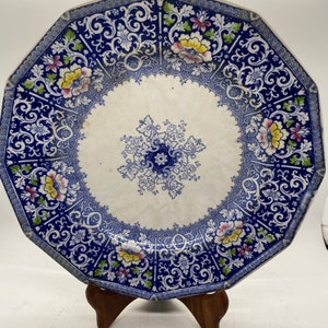 Zamora Blue Transfer ware Plate