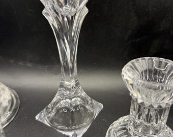 Lot of 4 Glass Candleholders