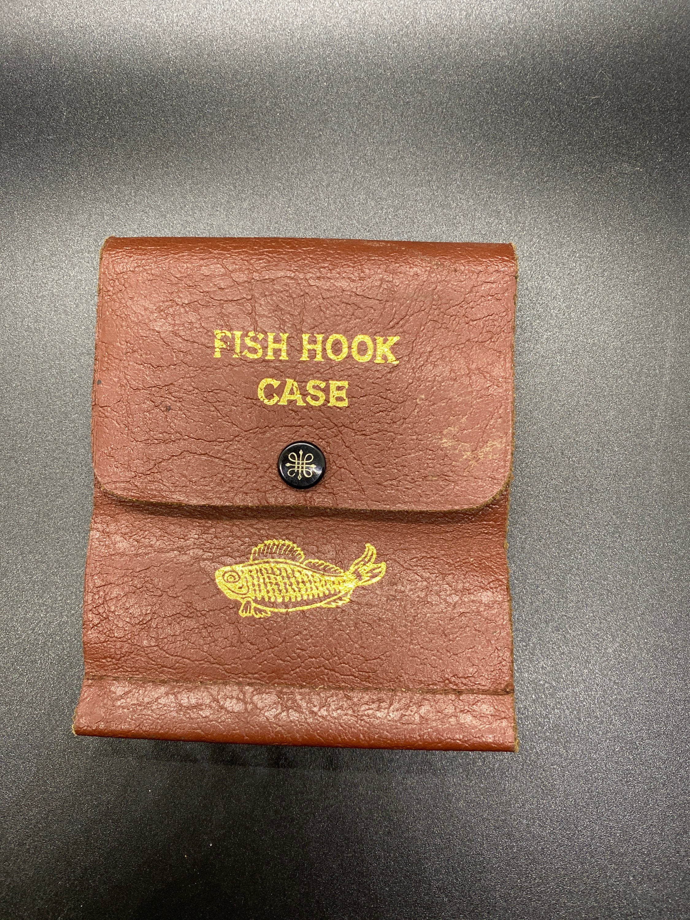 Fly Fish Hook Leather Case 