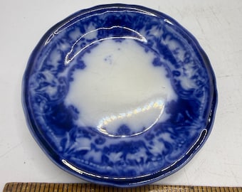 Flow Blue Butter Pat~John Maddocks Dainty pattern.